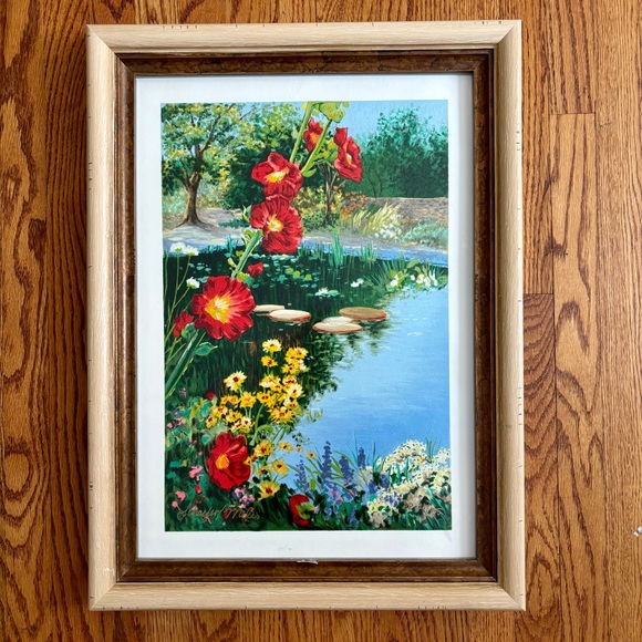 Hollyhock Reflections Schaefer Miles signed Print - Picture 2 of 10